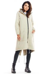 Beżowa Ciepła Bluza Typu Parka. Brązowe bluzy Infinite You, l, z bawełny, bez kaptura. Za 244.90 zł.