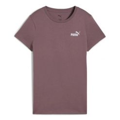 Koszulka damska Puma ESS Small No.1 Logo Tee Cool. Fioletowe bluzki Puma, bez wzorów, z bawełny, bez kołnierzyka, bez ramiączek. Za 69.99 zł.