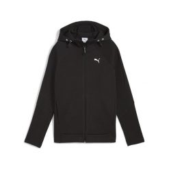 Damska rozpinana bluza z kapturem EVOSTRIPE PUMA Black. Czarne bluzy Puma, na wiosnę, xs, bez wzorów, z materiału, z kapturem. Za 241.95 zł.