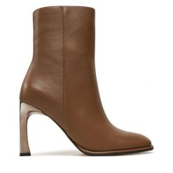 Botki MICHAEL Michael Kors. Brązowe botki MICHAEL Michael Kors, bez wzorów, bez obcasa, na szpilce, bez zapięcia. Za 1,329.00 zł.
