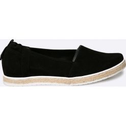 CheBello - Espadryle. Czarne espadryle CheBello, bez wzorów, z materiału, bez obcasa, na płaskiej podeszwie, bez zapięcia. W wyprzedaży za 99.90 zł.