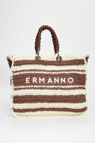 Torebka shopperka ERMANNO FIRENZE. Shopper Ermanno Firenze, bez wzorów, bez dodatków. W wyprzedaży za 783.20 zł.