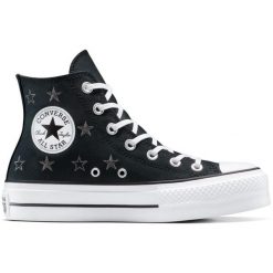 Buty sportowe Converse Chuck Taylor All Star Lift. Czarne obuwie sportowe Converse, bez wzorów, bez zapięcia. Za 490.00 zł.
