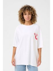 Cream Koszulka w kolorze białym rozmiar: M. Białe bluzki Cream, m, bez wzorów, z bawełny, bez kołnierzyka, bez ramiączek. Za 65.69 zł.