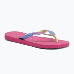 Japonki Havaianas Top Mix. Czerwone klapki Havaianas, bez wzorów, bez obcasa. Za 83.99 zł.