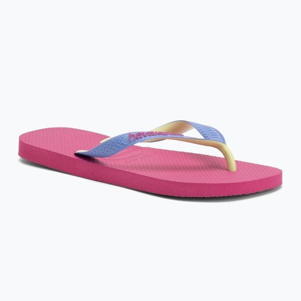 Japonki Havaianas Top Mix. Czerwone klapki Havaianas, bez wzorów, z syntetyku, bez obcasa. Za 83.99 zł.