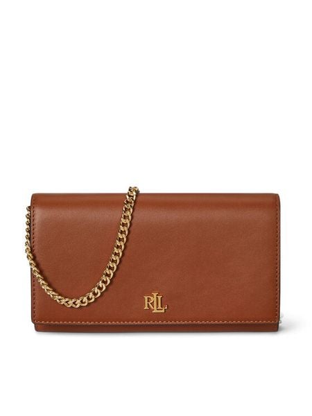 LAUREN RALPH LAUREN Torebka 432980206002 Brązowy. Brązowe kopertówki Lauren Ralph Lauren, bez wzorów, ze skóry, bez dodatków. Za 949.99 zł.