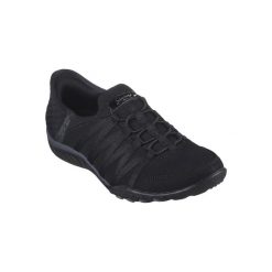 Buty sportowe Sneakersy damskie, Slip-ins: Breathe Easy - Roll With Me. Czarne obuwie sportowe Skechers, z gumy, bez zapięcia, trekkingowe, Skechers Sport. Za 299.99 zł.