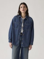 Levi's Koszula dżinsowa "Iris" w kolorze niebieskim rozmiar: S. Niebieskie koszule Levi's®, s, bez wzorów, z bawełny, bez kołnierzyka, bez ramiączek. Za 174.95 zł.