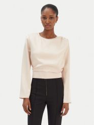 Rinascimento Bluzka CFC0126404003 Beżowy Regular Fit. Brązowe bluzki Rinascimento, s, bez wzorów, z syntetyku, bez kołnierzyka, bez ramiączek. Za 229.99 zł.