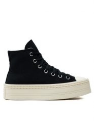Converse Trampki Chuck Taylor All Star Modern Lift Platform Canvas A06141C Czarny. Czarne trampki Converse, bez wzorów, z materiału, bez zapięcia. Za 299.99 zł.
