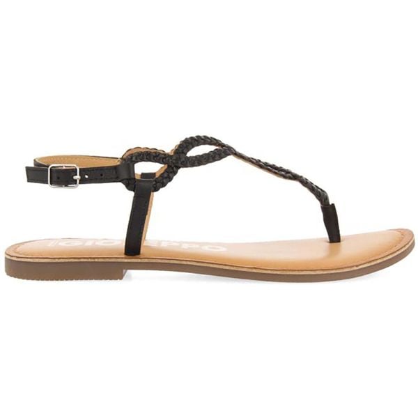 Sandały damskie Gioseppo MERIGNAS (69111-P-Black). Czarne sandały Gioseppo, bez wzorów, z materiału, sportowe, bez obcasa, bez zapięcia. Za 169.00 zł.