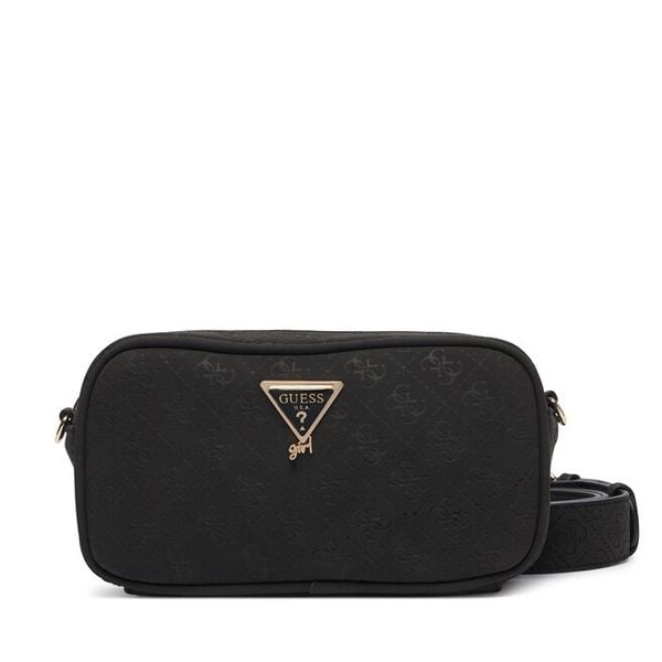 Torebka Guess. Czarne listonoszki Guess, z aplikacjami, bez dodatków. Za 284.99 zł.
