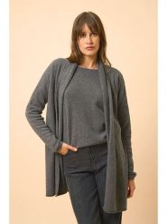 Just Cashmere Kaszmirowy kardigan "Maddie" w kolorze antracytowym rozmiar: L. Czarne kardigany Just Cashmere, l, bez wzorów, z kaszmiru. Za 390.00 zł.