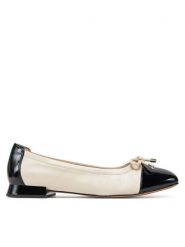 Caprice Baleriny 9-22104-42 Beżowy. Brązowe baleriny Caprice, bez wzorów, ze skóry, bez obcasa. Za 219.99 zł.