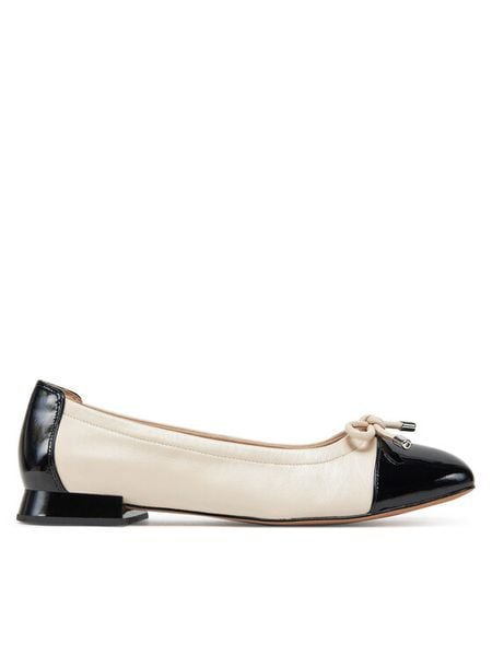 Caprice Baleriny 9-22104-42 Beżowy. Brązowe baleriny Caprice, bez wzorów, ze skóry, bez obcasa. Za 166.99 zł.