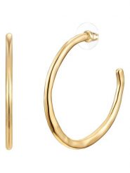 Yokoamii Pozłacane kolczyki-półkreole rozmiar: onesize. Żółte kolczyki Yokoamii, metalowe. Za 43.99 zł.