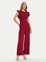 Rinascimento Kombinezon CFC0119758003 Bordowy Regular Fit. Czerwone sukienki Rinascimento, xl, bez wzorów, z syntetyku, bez kołnierzyka, bez ramiączek. Za 259.99 zł.