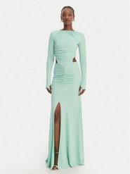 Just Cavalli Sukienka wieczorowa 80PAO922 J0253 Zielony Slim Fit. Zielone sukienki Just Cavalli, bez wzorów, z syntetyku, wizytowe, bez kołnierzyka, bez ramiączek. Za 2,032.99 zł.