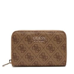 Duży Portfel Damski Guess. Brązowe portfele Guess, z aplikacjami. Za 199.99 zł.