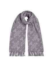 Tommy Hilfiger Szalik Monogram AW0AW16650 Szary. Szare rękawiczki TOMMY HILFIGER, bez wzorów, z materiału. Za 459.99 zł.