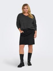 ONLY Sweter w kolorze antracytowym rozmiar: L-50/52. Czarne swetry Only, l, bez wzorów, z koronki, bez ramiączek. Za 140.86 zł.