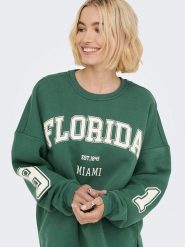 ONLY Bluza w kolorze zielonym rozmiar: XS. Zielone bluzy Only, xs, bez wzorów, bez kaptura. Za 88.23 zł.