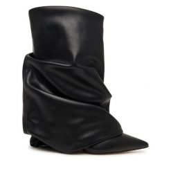 Botki Aldo. Czarne botki Aldo, bez wzorów, bez obcasa, na szpilce, bez zapięcia. Za 729.99 zł.