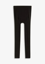 Termiczne legginsy ciążowe z polaru, z gumka w talii, z miekkiego polaru, 140 DEN. Czarne legginsy bonprix, s, bez wzorów, z polaru. Za 39.99 zł.