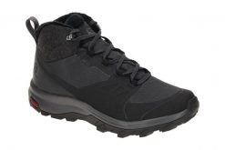 Buty do chodzenia damskie Salomon Outsnap Cswp. Czarne trekkingi Salomon, z gumy, za kostkę, do biegania. Za 529.00 zł.