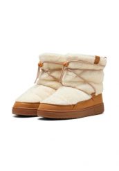 Buty śniegowce damskie Puma Snowbae Suede Wns 402175 02. Brązowe trapery i śniegowce Puma, z dzianiny, przed kolano. Za 273.89 zł.