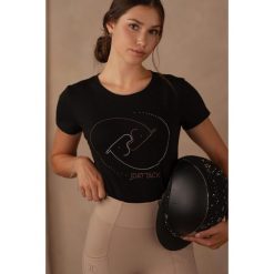 T-shirt damski z motywem koni JD ATTACK Yin Yang. Czarne t-shirty JD ATTACK, bez wzorów, bez kołnierzyka, bez ramiączek. Za 129.00 zł.