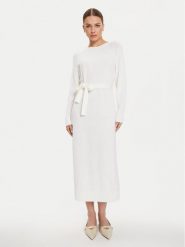 Max Mara Leisure Sukienka dzianinowa Scrivia 24263260 Biały Regular Fit. Białe sukienki Max Mara Leisure, s, bez wzorów, z dzianiny, bez kołnierzyka, bez ramiączek. Za 679.99 zł.