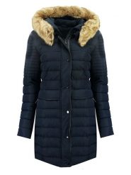 Canadian Peak Płaszcz zimowy "Charlize" w kolorze granatowym rozmiar: S. Niebieskie płaszcze Canadian Peak, na zimę, s, bez wzorów, z puchu, bez kaptura. Za 223.99 zł.