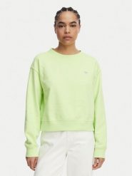 Tommy Jeans Bluza Athleisure Metallic DW0DW22996 Zielony jasny Relaxed Fit. Zielone bluzy Tommy Jeans, l, bez wzorów, z bawełny, bez kaptura. Za 409.99 zł.