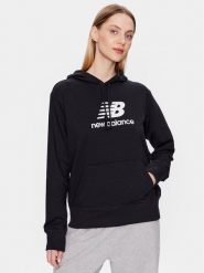 New Balance Bluza WT31533 Czarny Relaxed Fit. Czarne bluzy New Balance, l, bez wzorów, z bawełny, bez kaptura. Za 179.99 zł.