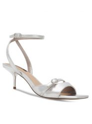 Nine West Sandały FEROZA BYCCC02 Srebrny. Szare sandały Nine West, bez wzorów, z syntetyku, bez obcasa, na szpilce, bez zapięcia. Za 229.99 zł.