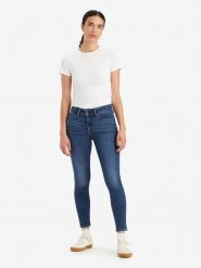 Levi´s Dżinsy "Blue Wave Dark" - Skinny fit - w kolorze granatowym rozmiar: W23/L30. Niebieskie jeansy l, z aplikacjami. Za 157.35 zł.