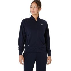 Damska bluza dresowa Asics Warm-Up. Niebieskie bluzy Asics, bez wzorów, z dresówki, bez kaptura. Za 282.50 zł.