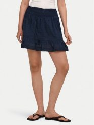 ONLY Spódnica mini Katti 15376205 Granatowy Regular Fit. Niebieskie spódnice Only, xs, bez wzorów, z bawełny, mini, trapezowe. Za 129.99 zł.