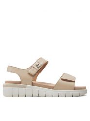 Caprice Sandały 9-28701-42 Beżowy. Brązowe sandały Caprice, bez wzorów, ze skóry, bez obcasa, na płaskiej podeszwie, bez zapięcia. Za 233.99 zł.