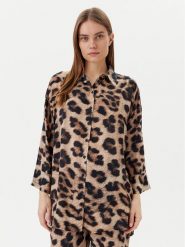 LOLA CASADEMUNT Koszula LS2515033 Brązowy Relaxed Fit. Brązowe koszule LOLA CASADEMUNT, l, bez wzorów, z wiskozy, bez kołnierzyka, bez ramiączek. Za 279.99 zł.