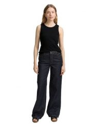 Tom Tailor Top w kolorze czarnym rozmiar: XL. Czarne topy Tom Tailor, xl, bez wzorów, z bawełny, bez kołnierzyka, bez ramiączek. Za 41.59 zł.