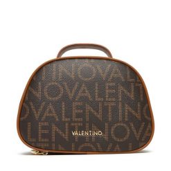Kosmetyczka Valentino. Brązowe kufry i kosmetyczki Valentino, bez wzorów, bez dodatków. Za 309.99 zł.