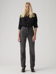 Levi's Dżinsy "501" - Regular fit - w kolorze antracytowym rozmiar: W34/L32. Czarne jeansy Levi's®, l, z aplikacjami, z podwyższonym stanem. Za 199.95 zł.