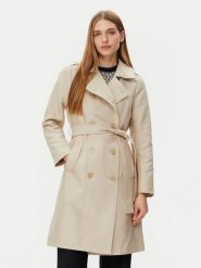 Morgan Trencz 251-GSELAM Beżowy Regular Fit. Brązowe płaszcze Morgan, bez wzorów, z bawełny, bez kaptura. Za 399.99 zł.