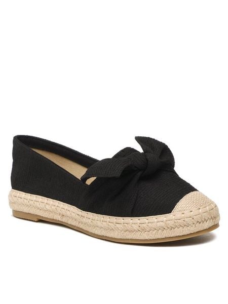 DeeZee Espadryle WS714-102 Czarny. Czarne espadryle DeeZee, bez wzorów, z materiału, bez obcasa, bez zapięcia. Za 82.99 zł.
