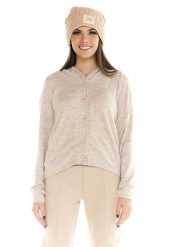 Bluza z wełna z kaptur na co dzień na siłownię. Brązowe bluzy LEONE 1947 APPAREL, l, bez wzorów, z wełny, bez kaptura. Za 168.36 zł.
