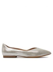 Caprice Baleriny 9-22110-42 Srebrny. Szare baleriny Caprice, bez wzorów, ze skóry, bez obcasa. Za 183.99 zł.