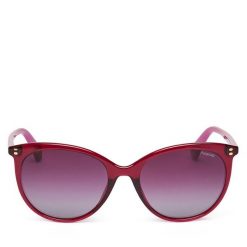 Okulary przeciwsłoneczne Polaroid. Czerwone okulary przeciwsłoneczne Polaroid, bez wzorów. Za 169.99 zł.